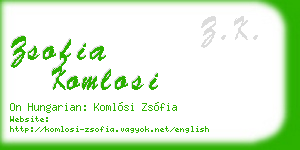 zsofia komlosi business card