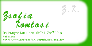 zsofia komlosi business card